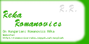 reka romanovics business card