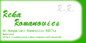 reka romanovics business card